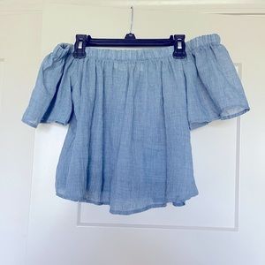 Audrey off the shoulder crop top size S